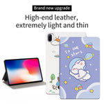For Xiaomi Pad 5/Pad 5 Pro Scratch Resistant Case with Stand Cartoon Pattern Printed PU Leather Cover Auto Wake/Sleep Tablet Case