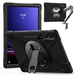 Samsung Galaxy Tab S10 Ultra X920 / S9 Ultra X910 / S8 Ultra X900 X906-etui med stativ, PC + silikonebeskyttelse til tablet