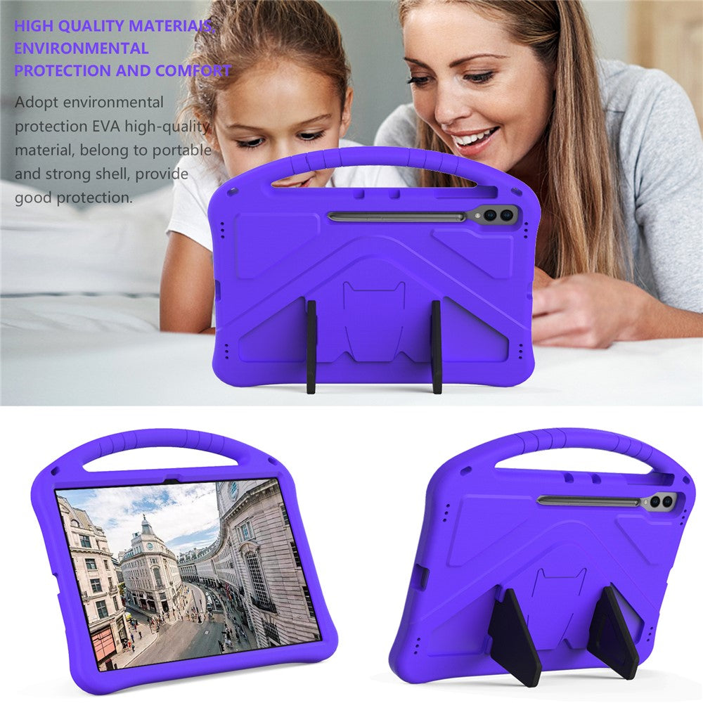 For Samsung Galaxy Tab S10 Ultra Case EVA Tablet Cover with Ergonomic Handle and Foldable Kickstand