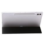 For Samsung Galaxy Tab S10+ Case Tri-Fold Stand Leather+TPU+Acrylic Clear Back Tablet Cover