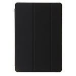 For Samsung Galaxy Tab S10+ Case Tri-Fold Stand Leather+TPU+Acrylic Clear Back Tablet Cover