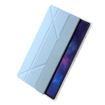 For Samsung Galaxy Tab S10+ Case PU Leather Origami Stand Clear Tablet Cover