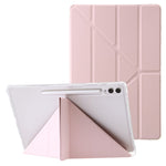 For Samsung Galaxy Tab S10+ Case PU Leather Origami Stand Clear Tablet Cover