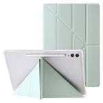 For Samsung Galaxy Tab S10+ Case PU Leather Origami Stand Clear Tablet Cover
