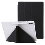 For Samsung Galaxy Tab S10+ Case PU Leather Origami Stand Clear Tablet Cover