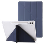 For Samsung Galaxy Tab S10+ Case PU Leather Origami Stand Clear Tablet Cover