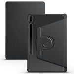 For Samsung Galaxy Tab S10+ Case 360 Degree Rotating Stand PU Leather+Acrylic Tablet Cover