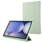 Til Samsung Galaxy Tab S10+ Cover med Penneholder Enkel Farve Tredobbelt Stativ PU Læder+TPU Tabletcover