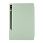 Til Samsung Galaxy Tab S10+ Cover med Penneholder Enkel Farve Tredobbelt Stativ PU Læder+TPU Tabletcover