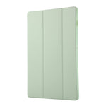 Til Samsung Galaxy Tab S10+ Cover med Penneholder Enkel Farve Tredobbelt Stativ PU Læder+TPU Tabletcover