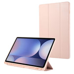 Til Samsung Galaxy Tab S10+ Cover med Penneholder Enkel Farve Tredobbelt Stativ PU Læder+TPU Tabletcover