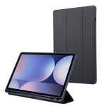 Til Samsung Galaxy Tab S10+ Cover med Penneholder Enkel Farve Tredobbelt Stativ PU Læder+TPU Tabletcover