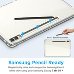 Til Samsung Galaxy Tab S10+ Cover Stødsikkert Gennemsigtigt Tablet TPU Cover med Fire Hjørner