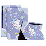 For Samsung Galaxy Tab S8+ / Tab S7+ / Tab S7 FE, Shockproof Case Cartoon Pattern Printed PU Leather Cover Auto Wake / Sleep Tablet Case with Stand