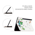 For Samsung Galaxy Tab S8+ / Tab S7+ / Tab S7 FE, Shockproof Case Cartoon Pattern Printed PU Leather Cover Auto Wake / Sleep Tablet Case with Stand