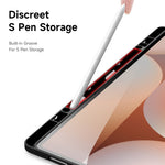 DUX DUCIS For Samsung Galaxy Tab S10 Ultra / Galaxy Tab S9 Ultra / Galaxy Tab S8 Ultra Case Magi Series Detachable Origami Stand Leather+PC+TPU Clear Back Cover