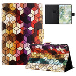 For Lenovo Tab M10 Plus (3rd Gen) TB-128F Case Pattern Printed Stand Litchi Texture Leather Tablet Cover with Card Slots