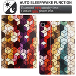 For Lenovo Tab M10 Plus (3rd Gen) TB-128F Case Pattern Printed Stand Litchi Texture Leather Tablet Cover with Card Slots
