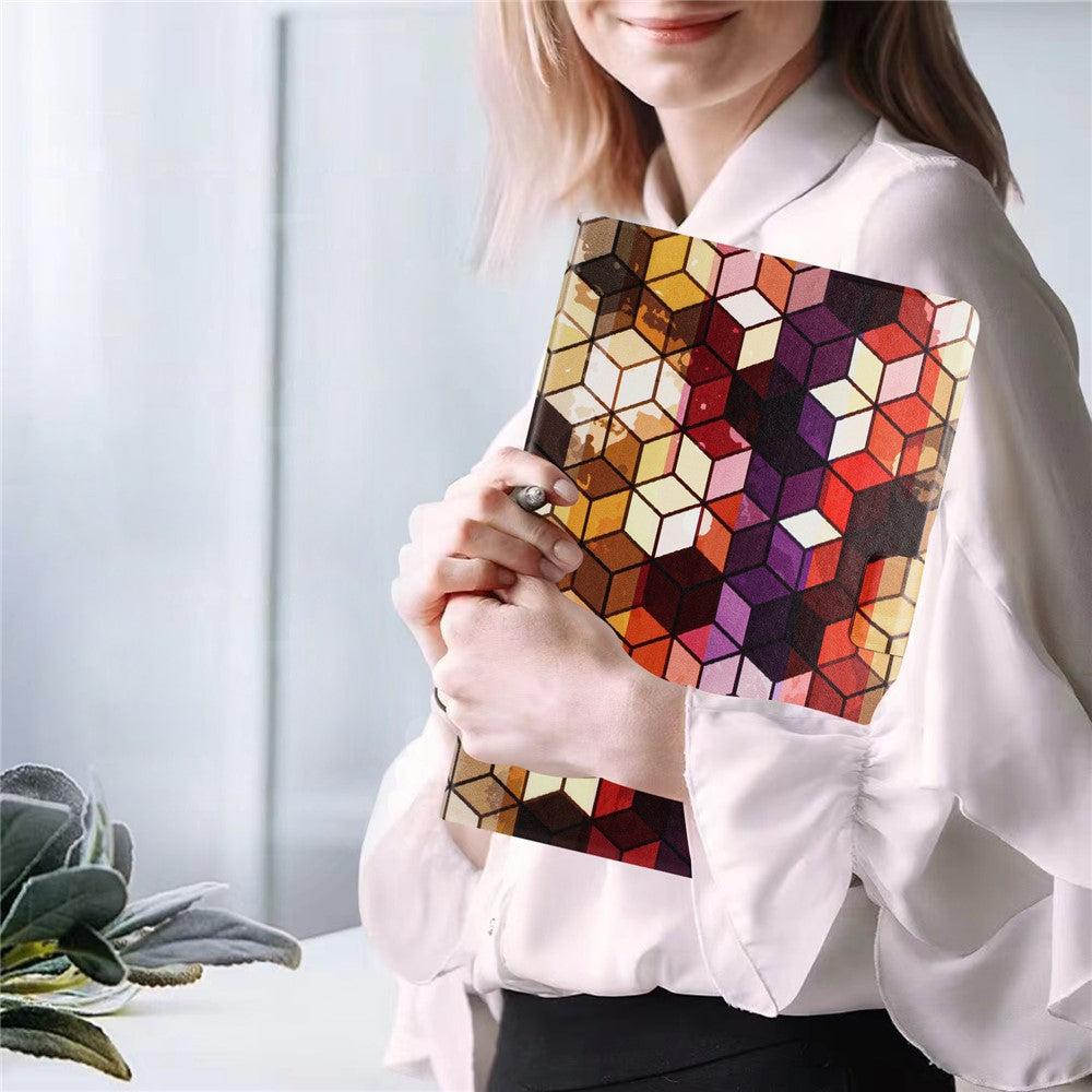 For Lenovo Tab M11 TB-330FU Case Pattern Printed Stand Litchi Texture Leather Tablet Cover with Card Slots