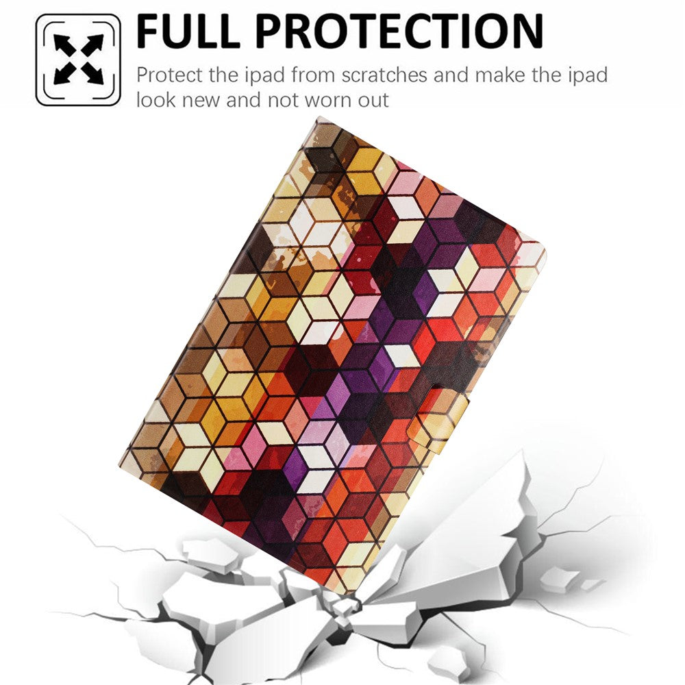 For Lenovo Tab M11 TB-330FU Case Pattern Printed Stand Litchi Texture Leather Tablet Cover with Card Slots