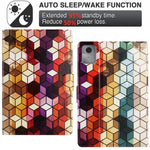 For Lenovo Tab M11 TB-330FU Case Pattern Printed Stand Litchi Texture Leather Tablet Cover with Card Slots