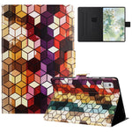 For Lenovo Tab M9 TB-310FU Case Pattern Printed Stand Litchi Texture Leather Tablet Cover with Card Slots
