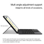 For Samsung Galaxy Tab S10 Ultra / S9 Ultra / S8 Ultra Leather Case + Touchpad Bluetooth-Compatible Keyboard (without Backlit)