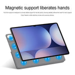 Til Samsung Galaxy Tab S10 Ultra / S9 Ultra Cover Origami Stativ PU-læder Magnetisk Tablet Cover