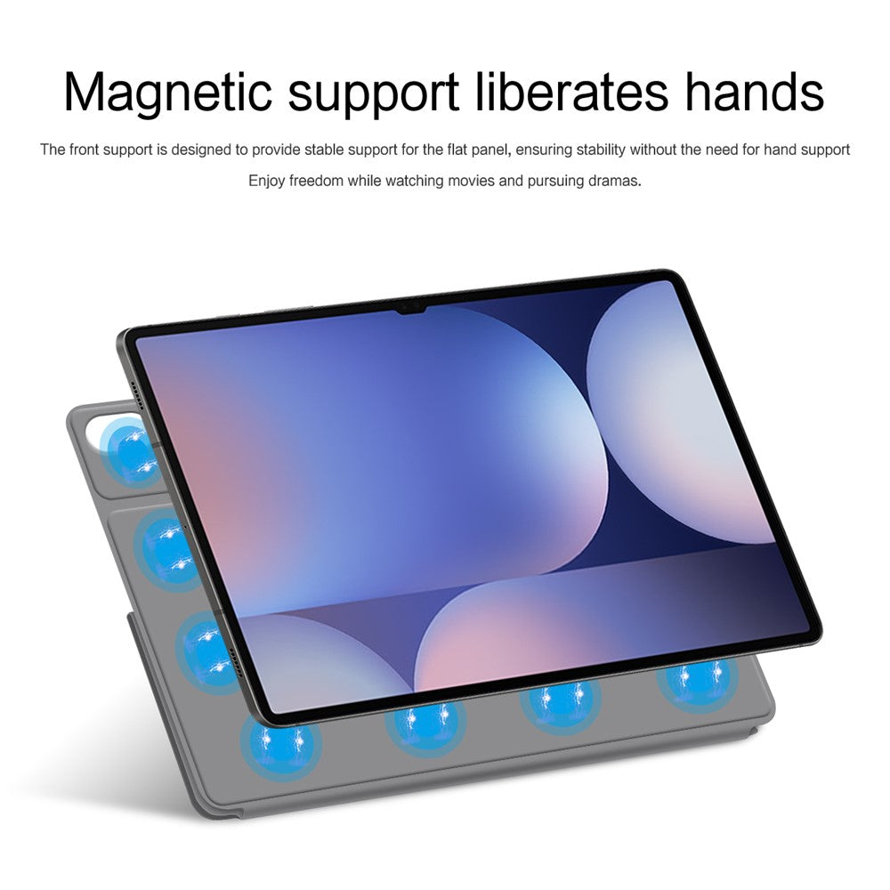 Til Samsung Galaxy Tab S10 Ultra / S9 Ultra Cover Origami Stativ PU-læder Magnetisk Tablet Cover