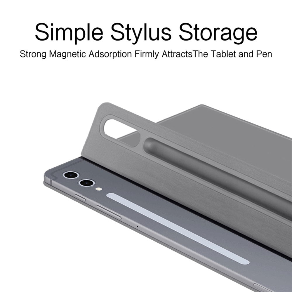 Til Samsung Galaxy Tab S10 Ultra / S9 Ultra Cover Origami Stativ PU-læder Magnetisk Tablet Cover