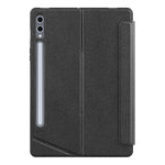 Til Samsung Galaxy Tab S10+ / S9+ læderetui + Bluetooth-kompatibelt tastatur med baggrundsbelyst touchpad
