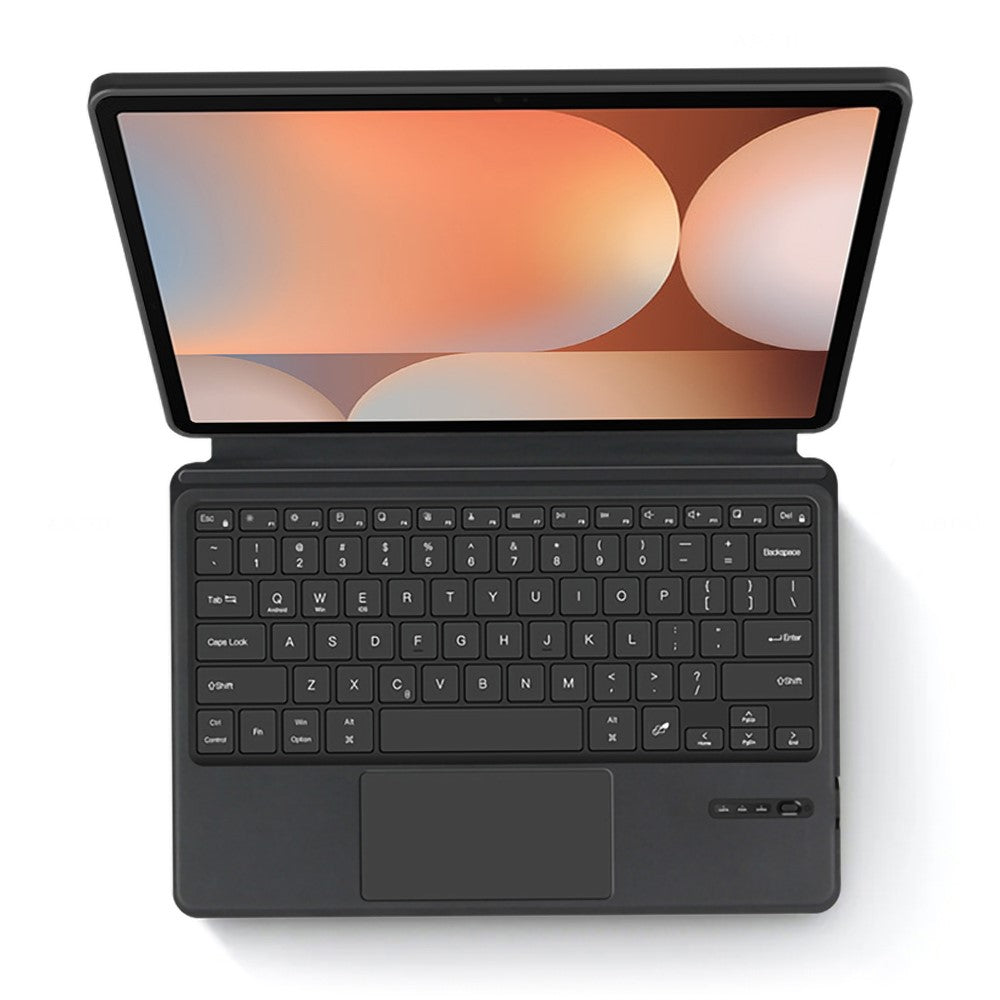 Til Samsung Galaxy Tab S10+ / S9+ Baggrundsbelyst Magnetisk Bluetooth-kompatibelt Tastatur Læderstander Etui, Arabisk Version