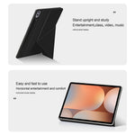 For Samsung Galaxy Tab S10+ / S9+ Case Origami Stand PU Leather Magnetic Tablet Cover