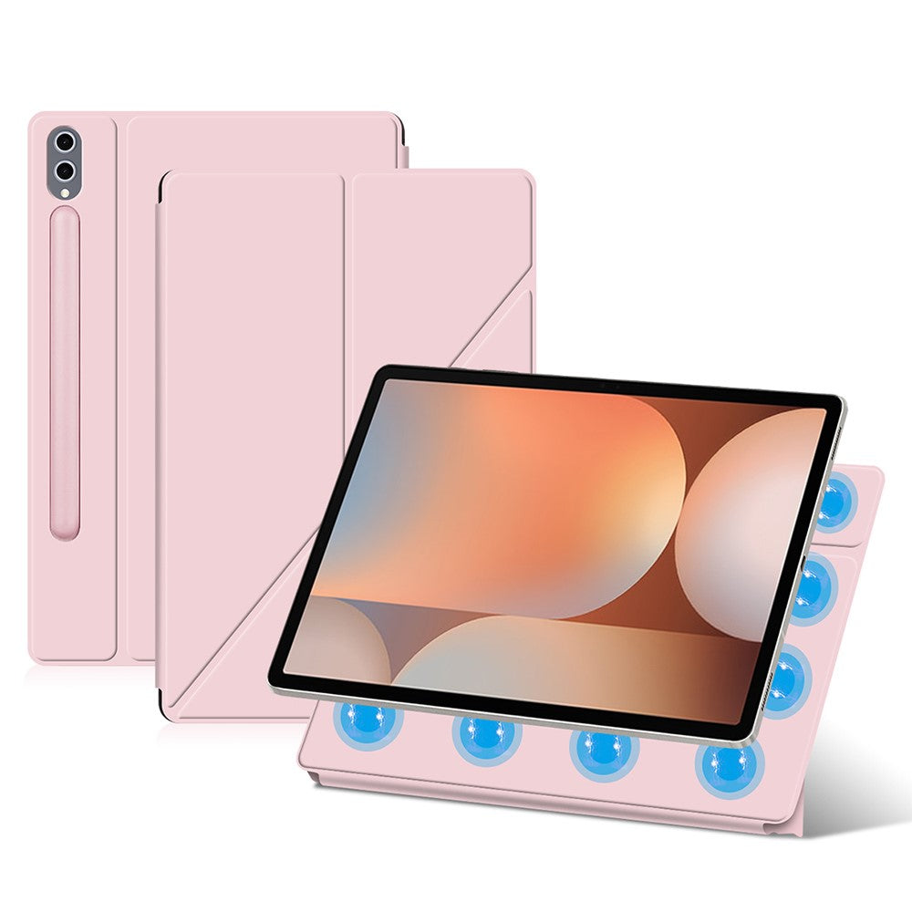 For Samsung Galaxy Tab S10+ / S9+ Case Origami Stand PU Leather Magnetic Tablet Cover