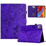 Lenovo Tab M11 / Xiaoxin Pad 11 2024 Fodral Blomma Fågel Präglat Korthållare Läder Surfplatta Fodral