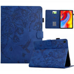 For Lenovo Tab M10 (Gen 3) Case Flower Bird Imprinted Card Holder Leather Tablet Cover