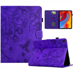 For Lenovo Tab M10 Plus (3rd Gen) Case Flower Bird Imprinted Card Holder Leather Tablet Cover