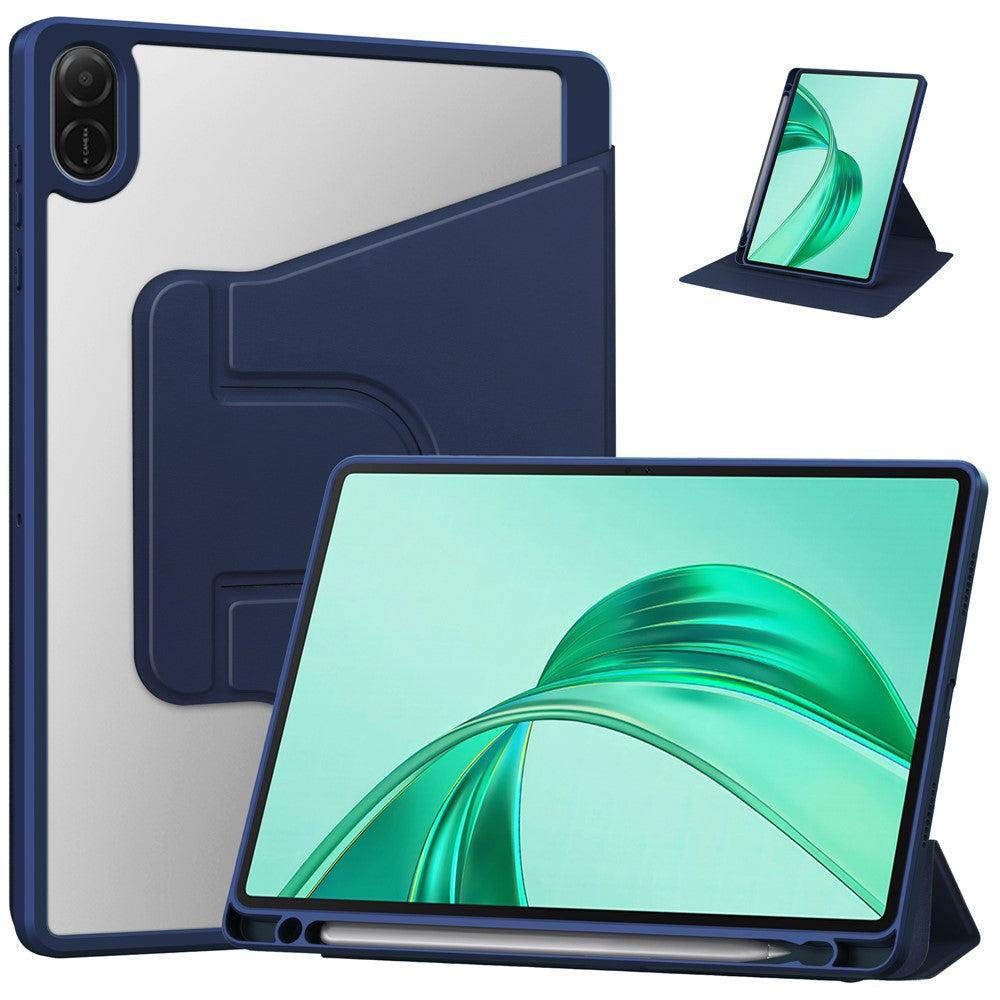 For Honor Pad X8b / Pad X8a Case 360 Degree Rotary Stand PU Leather+Acrylic Tablet Cover (Without Keyboard)