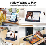 For Honor Pad X8b / Pad X8a Case 360 Degree Rotary Stand PU Leather+Acrylic Tablet Cover (Without Keyboard)