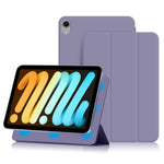 For iPad mini (2024) Case Magnetic Attachment PU Leather Tri-Fold Stand Shockproof Cover