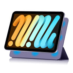 For iPad mini (2024) Case Magnetic Attachment PU Leather Tri-Fold Stand Shockproof Cover