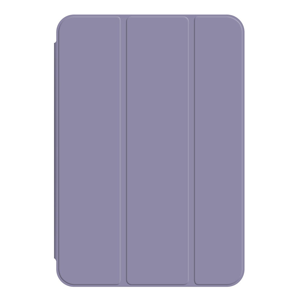 For iPad mini (2024) Case Magnetic Attachment PU Leather Tri-Fold Stand Shockproof Cover