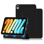 For iPad mini (2024) Case Magnetic Attachment PU Leather Tri-Fold Stand Shockproof Cover