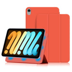 For iPad mini (2024) Case Magnetic Attachment PU Leather Tri-Fold Stand Shockproof Cover