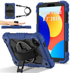 For Xiaomi Redmi Pad SE 4G 8.7 inch Case Silicone+PC Kickstand Tablet Cover with Handy Strap