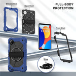 For Xiaomi Redmi Pad SE 4G 8.7 inch Case Silicone+PC Kickstand Tablet Cover with Handy Strap