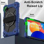 For Xiaomi Redmi Pad SE 4G 8.7 inch Case Silicone+PC Kickstand Tablet Cover with Handy Strap