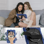 For Xiaomi Redmi Pad SE 4G 8.7 inch Case Silicone+PC Kickstand Tablet Cover with Handy Strap