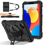 For Xiaomi Redmi Pad SE 4G 8.7 inch Case Silicone+PC Kickstand Tablet Cover with Handy Strap