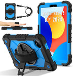 For Xiaomi Redmi Pad SE 4G 8.7 inch Case Silicone+PC Kickstand Tablet Cover with Handy Strap
